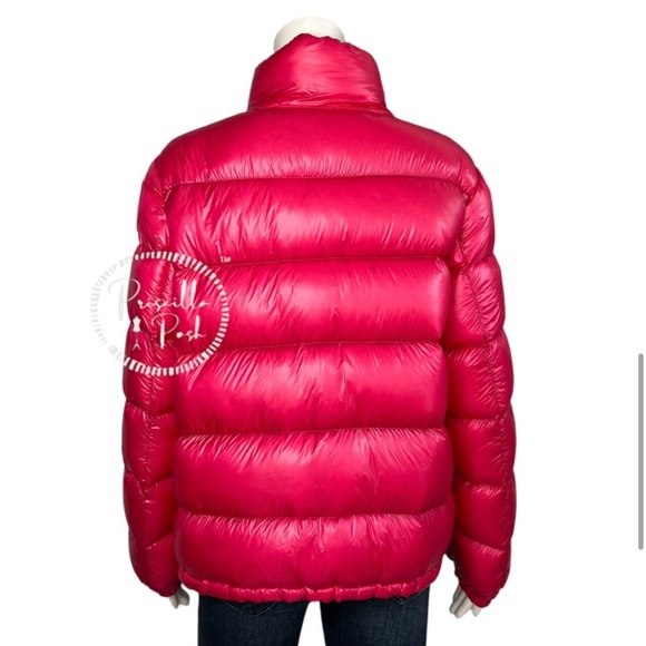 Moncler Hot Pink Quilted Down Puffer Jacket Puffer Coat Neon Pink Goose Down - Picture 5 of 15